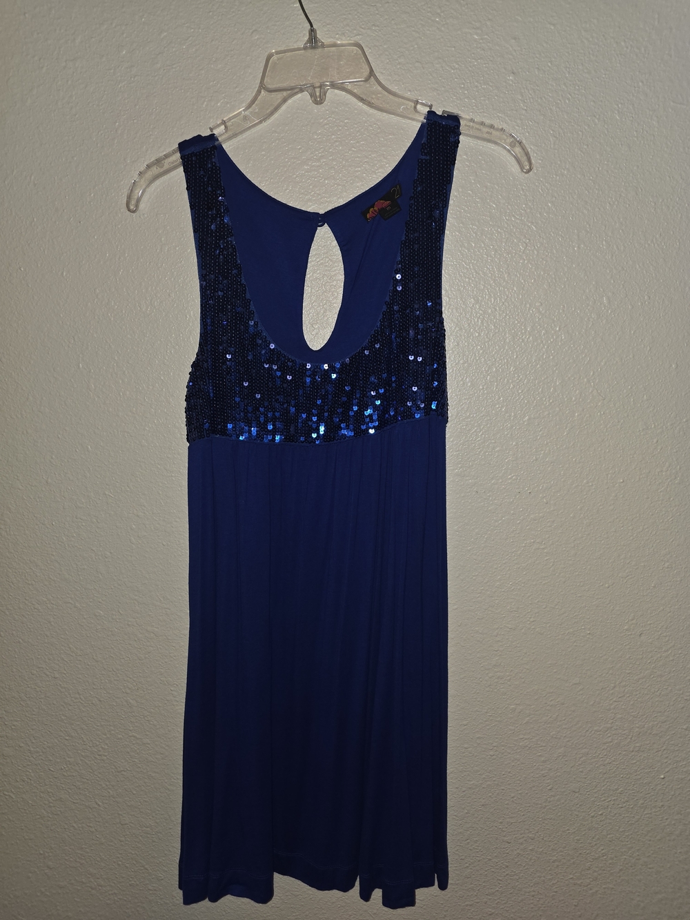 Forever 21 Sequin-Embellished Royal Blue Mini Dress Medium